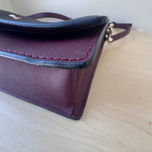 Kate Spade New York Cameron Dusk Buds Floral Crossbody – Burgundy/Black Multi - Picture 7 of 12